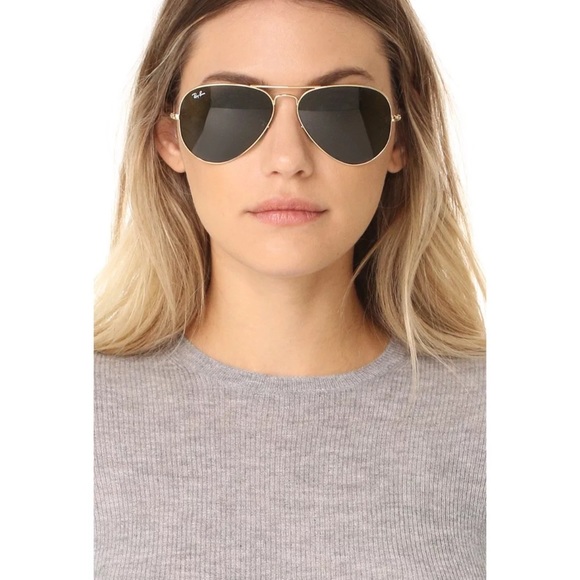 Ray ban aviator sunglasses with gold frame - Picture 4 of 8